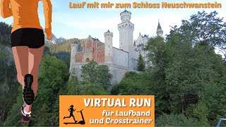 Virtueller Lauf für Laufband und Crosstrainer Workout  Neuschwanstein  Virtual Run [upl. by Ozne]