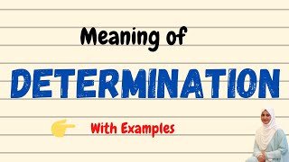 Daily vocabulary  Determination Meaning  Vocabgram [upl. by Olli503]