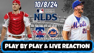 New York Mets vs Philadelphia Phillies Live Reaction  NLDS  GAME 3  10824  Mets vs Phillies [upl. by Snave]