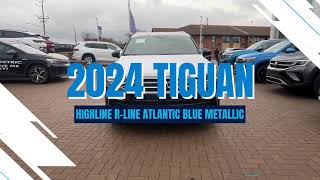 2024 Tiguan Highline RLine Atlantic Blue Metallic Walkaround  PVW [upl. by Frame]