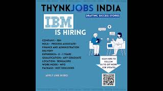 IBM is hiring for Process Associate Finance and Administration Delivery Check description [upl. by Notyalc]