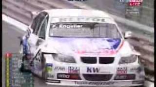 WTCC Safety Car crashes onto Engstlers BMW 320si  PauFrance [upl. by Weinstein]