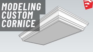 Modeling Sketchup tutorial how to make CROWN MOLDING in SketchUp [upl. by Ardnuas]