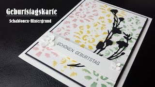 Geburtstagskarte  Hintergrund gestalten  Stampin Up  Creative Depot  Tutorial [upl. by Ahsenev]