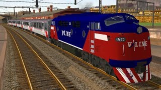 Openrails Melbourne VLine Footscray  Bacchus Marsh Timelapse [upl. by Yhprum]