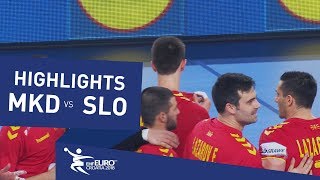 Highlights  FYR Macedonia vs Slovenia  Mens EHF EURO 2018 [upl. by Ylrak706]