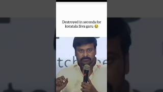 Chiranjeevi About Koratala Siva chiranjeevi koratalasiva ntr devara2 shortfeed [upl. by Dnamra]