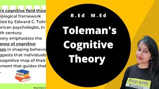 Tolemans Cognitive Field Theory  Cognitivistic Theory [upl. by Aneis]