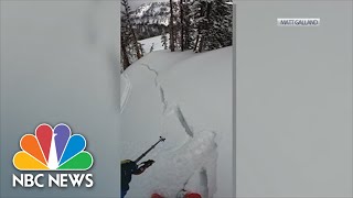 WATCH Skiers Survive Utah Avalanche [upl. by Cassilda]