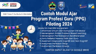 Contoh Modul Ajar Uji Kinerja PPG UKPPG Piloting 2024 Ukin PPG Bagi Guru Tertentu 2024  Model PBL [upl. by Abbey]