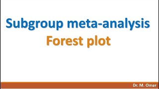 Subgroup meta analysis forest plot [upl. by Lerret]