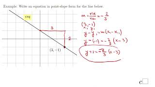 Point Slope Form [upl. by Ullund787]