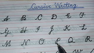 cursive capital letters a to z  cursive hand writing  abcd [upl. by Ecurb]