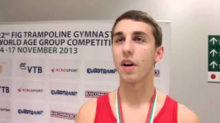 Interview Dennis Oppenlander  2013 World Trampoline and Tumbling Championships  Sofia Bulgaria [upl. by Adachi]