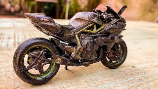 Restoration Kawasaki Ninja Toy  Restore Old Kawasaki Motorcycle model [upl. by Leiso]