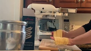 GVODE Pasta Attachment for KitchenAid Stand Mixer Review Test  Pasta Sheet Roller Cutter [upl. by Arondell]