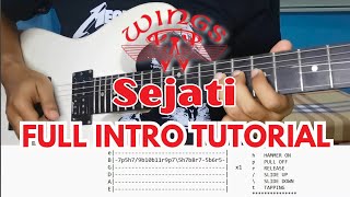 WINGS  SEJATI FULL INTRO WITH TAPPING TUTORIAL with TAB [upl. by Ennagroeg]