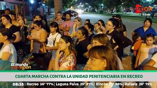 Cuarta marcha contra la Unidad Penitenciaria en Recreo [upl. by Sinnylg]