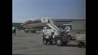 Trans Canada Airlines DC8 Taking off and Landing at Montreal–Dorval Intl Airport YUL 1960s [upl. by Ysnap]