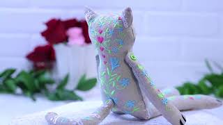 Embroidery Library Cutie Kitty Doll [upl. by Orabla941]