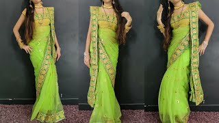 Unique Style Saree Draping  बिल्कुल Different तरीक़े से साड़ी पहनना सीखे  Beautiful Looking Saree [upl. by Rednaeel22]