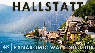 Hallstatt Austria panoramic walking tour  Viewpoint to Marktplatz  4K [upl. by Ahseim]