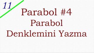 11 SINIF  PARABOL 4  GRAFİĞİ VERİLEN PARABOLÜN DENKLEMİ [upl. by Corene]