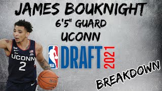 James Bouknight Scouting Report  2021 NBA Draft Breakdowns [upl. by Noiro]