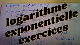 Fonction logarithme népérien et exponentielle  Exercice  Cours 4 [upl. by Regnig329]