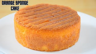 Orange Sponge Cake  Orange Cake  Sponge Cake Recipe  Manjaris Recipe [upl. by Cynde]