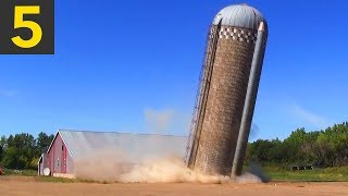 Top 5 Mesmerizing Silo Demolitions [upl. by Cynarra]