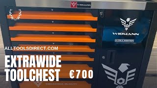 SUPER WIDE WIDMANN TOOL CHEST COMPLETE WITH TOOLS 700 EURO ALLTOOLSDIRECTCOM DUBLIN IRELAND [upl. by Berke]