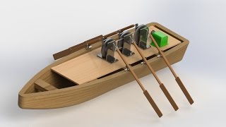 Mechanical rowing boat [upl. by Tekcirk]