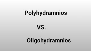 Difference between polyhydramnios amp oligohydramnios [upl. by Ettenav]