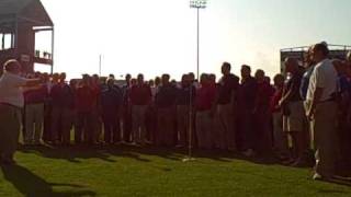 5th Annual Baseball Barbershop BBQ Chorus Sings National Anthem at PawSox Game [upl. by Atekehs]