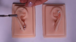 ASMR COLOCANDO PIERCING NAS SUAS ORELHAS [upl. by Eninej]