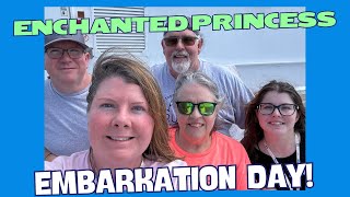 Its CRUISE DAY  Embarkation Day on the Enchanted Princess [upl. by Nidnerb]