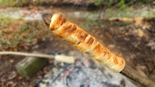 Super leckeres Stockbrot wie früher  Teig Rezept Schlangenbrot [upl. by Okimuk123]