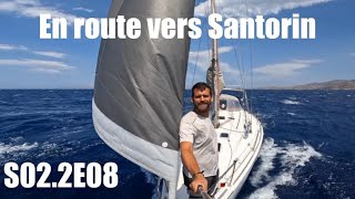 Traversée vers Santorin en voilier  S022E08  BagBihan [upl. by Leamsi]