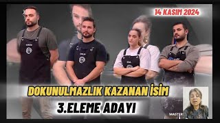 MASTERCHEF TÜRKİYE 14 KASIM 2024 DOKUNULMAZLIK KİM KAZANDI 3ELEME ADAYI BELLİ OLDU masterchef [upl. by Avilla]