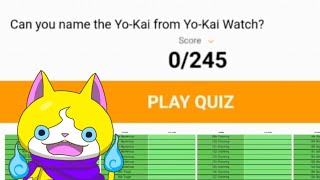 trying random yokai watch quizzes on sporcle [upl. by Nellek]