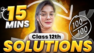 Solutions  Class 12 Chemistry Quick Revision in 15 Minutes  Pawni  Boards 2025 cbse [upl. by Atihana]