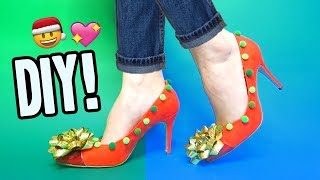 DIY Papuci Trazniti Pentru Craciun si Revelion 👠🎄❄️ [upl. by Nomelif227]