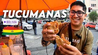 PROBANDO TUCUMANAS bolivianas en La Paz ¿Que tan bueno es 🥟😋🇧🇴 [upl. by Ammadis]