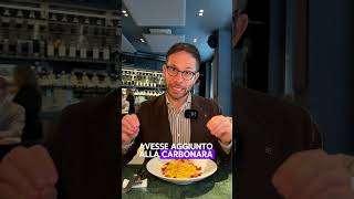 Ma nella CARBONARA ci va la PANNA 😱💔 paroladipresidente paroladipresidente milano ristorante [upl. by Hawger]