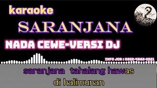 SARANJANA  KARAOKE NADA CEWE  VERSI DJ ALDY MUSIC358  LAGU VIRAL KALIANTAN [upl. by Aisitel]