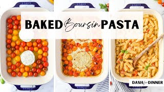 Baked Boursin Pasta Easy Dinner Recipe [upl. by Fatimah417]