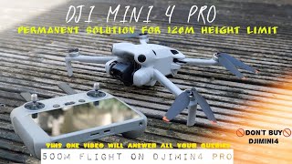 DJI MiNi 4 Pro 500m Altitude limit unlock  120m Max altitude Dronehacks djimini4pro dji 500m [upl. by Lash708]