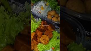 Galantine Barbeque  mix rice  saute vegetable  fruits healthyfood [upl. by Bouchard]