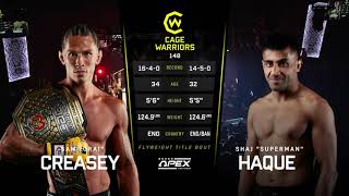 Cage Warriors 148 Shaj Haque vs Sam Creasey [upl. by Pet]